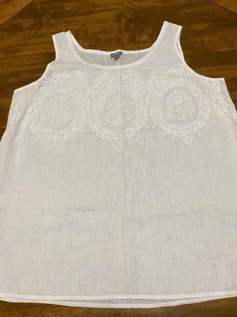 J. Jill White Linen Eyelet Camisole - Picture 4 of 4